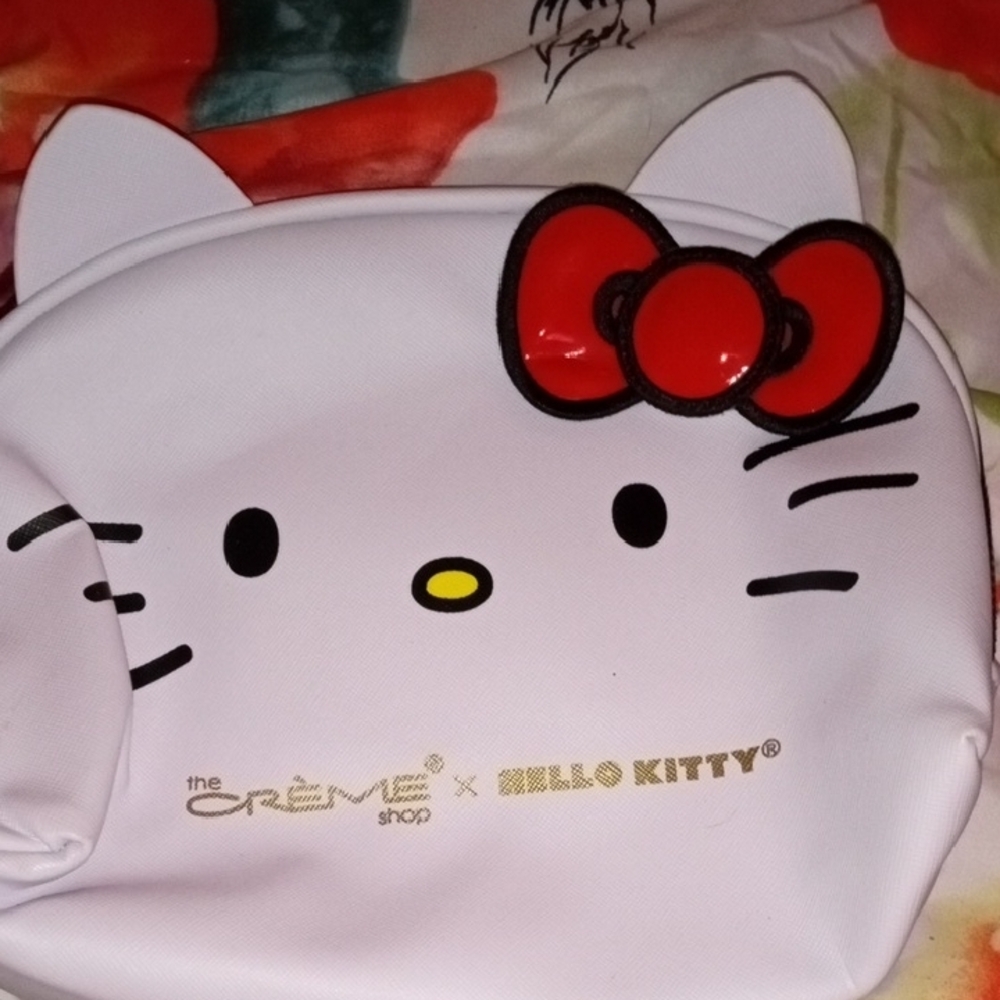 The Crème Shop x Hello Kitty White and Red Pouch